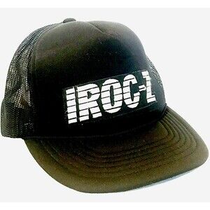 IROC-Z 28 Vintage SnapBack Cap RARE Mesh Trucker Black Chevy Camaro Foam 1980s